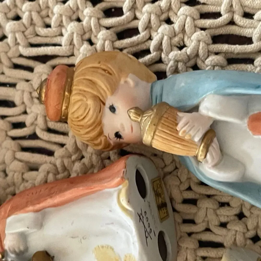 Vintage Homco Porcelain Nativity set complete Taiwan 6 piece